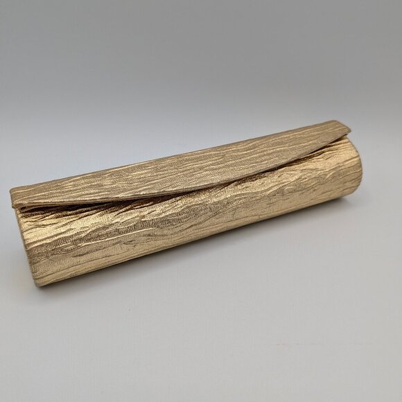 Estée Lauder Vintage Gold Textured Long Lipstick Case w/ Mirror 6.25", Very RARE - Picture 1 of 9